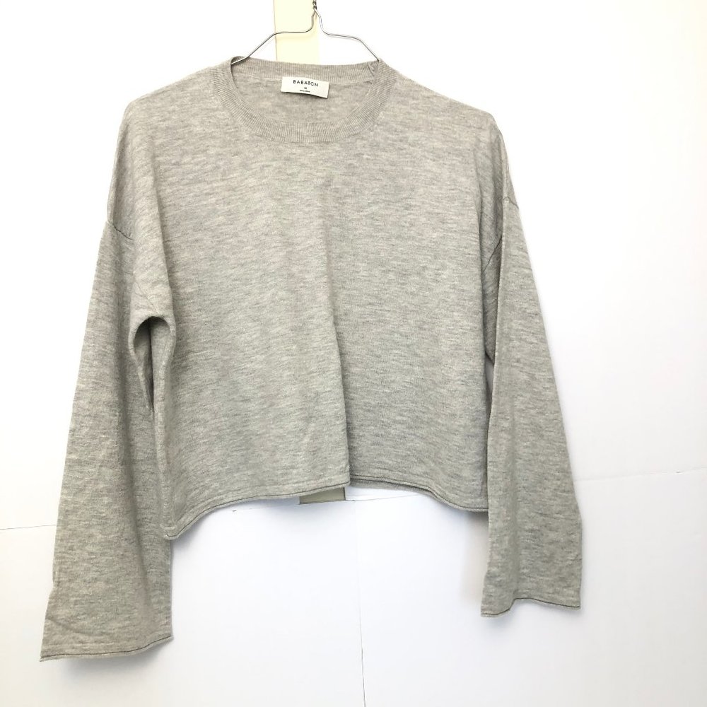 Aritzia Babaton Gray Cropped Top Sweater  Size M